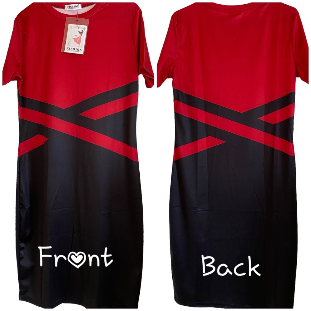 TWO-TONED PLUS SIZE DRESS